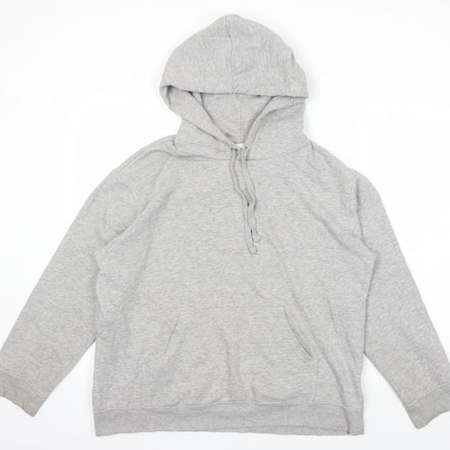 H&M Mens Grey Cotton Pullover Hoodie Size M