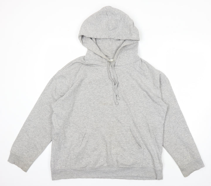 H&M Mens Grey Cotton Pullover Hoodie Size M