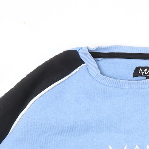 BoohooMAN Mens Multicoloured Cotton Pullover Sweatshirt Size L