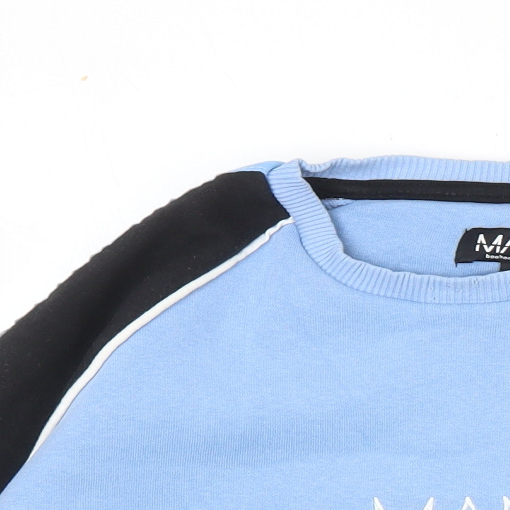 BoohooMAN Mens Multicoloured Cotton Pullover Sweatshirt Size L
