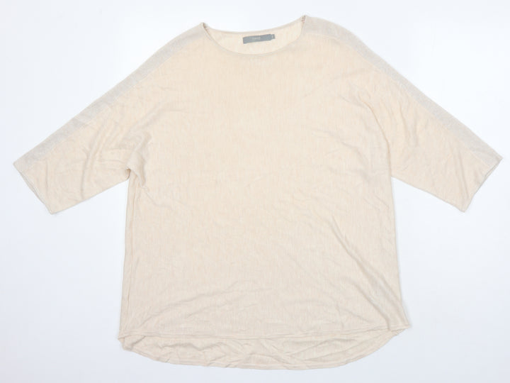 B Young Womens Pink Boat Neck Acrylic Pullover Jumper Size M