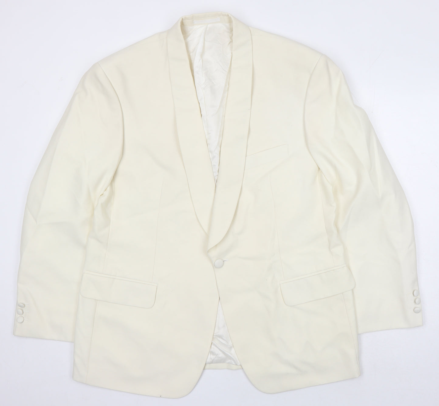 Warwicks Mens Ivory Polyester Jacket Blazer Size 44 Regular