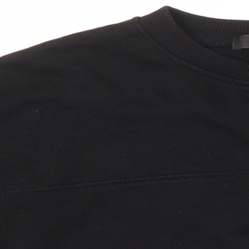 Missguided Womens Black Polyester Pullover Sweatshirt Size 10 Drawstring - Cropped