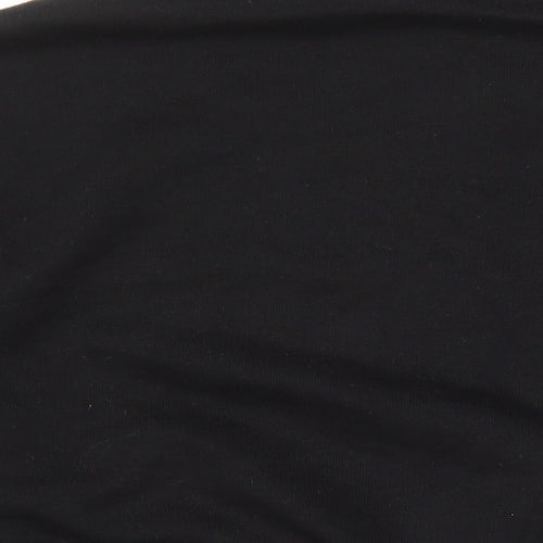 Missguided Womens Black Polyester Pullover Sweatshirt Size 10 Drawstring - Cropped