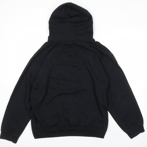 BoohooMAN Mens Black Polyester Pullover Hoodie Size M