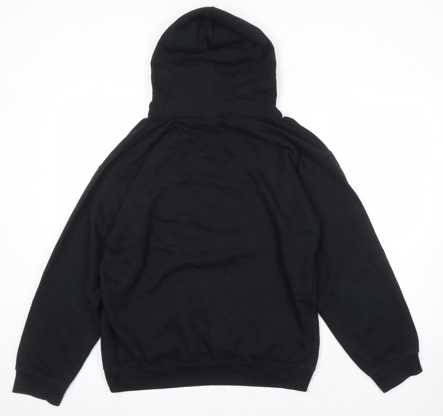 BoohooMAN Mens Black Polyester Pullover Hoodie Size M