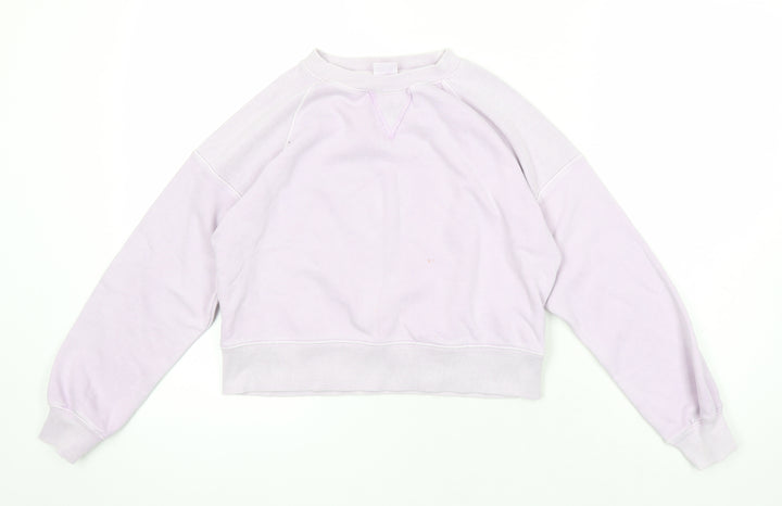 Zara Girls Purple Cotton Pullover Sweatshirt Size 9-10 Years