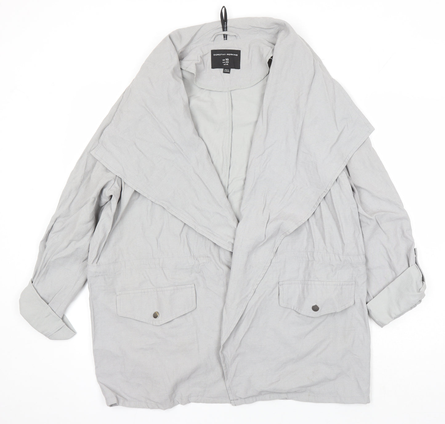 Dorothy Perkins Womens Grey Jacket Blazer Size 18