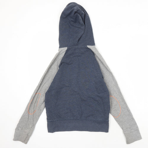 name it Boys Multicoloured Colourblock Cotton Pullover Hoodie Size 9-10 Years