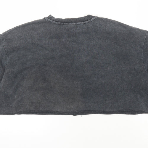 Topshop Womens Grey Cotton Pullover Sweatshirt Size 10 - Paris