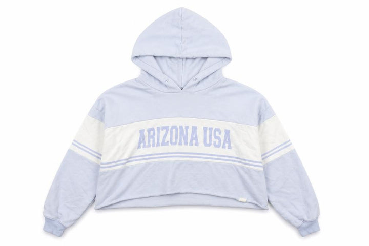 Pull&Bear Womens Blue Cotton Pullover Hoodie Size M - Cropped