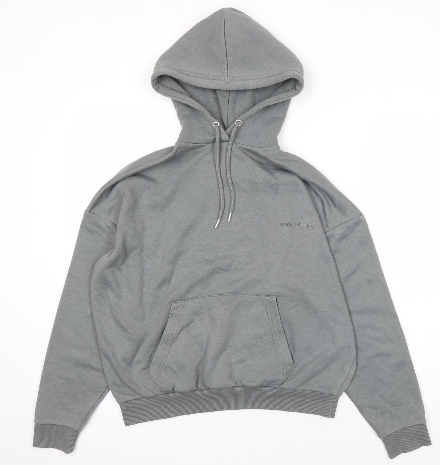 Boohoo Womens Green Houndstooth Polyester Pullover Hoodie Size S