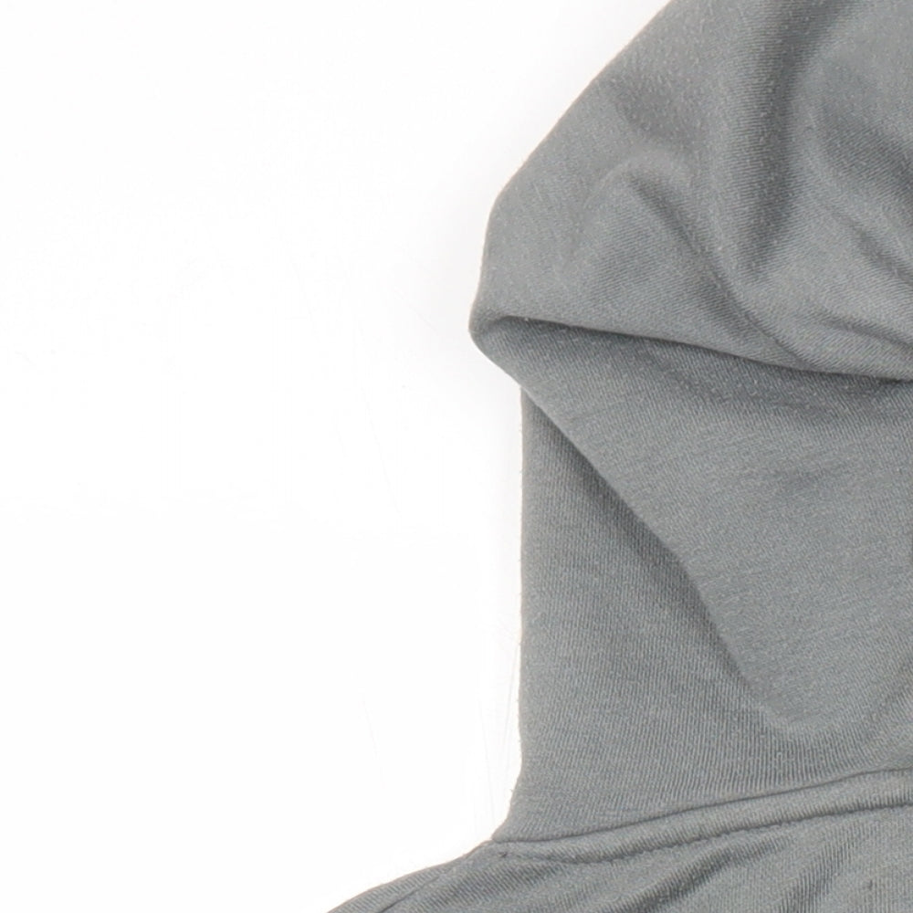 Boohoo Womens Green Houndstooth Polyester Pullover Hoodie Size S