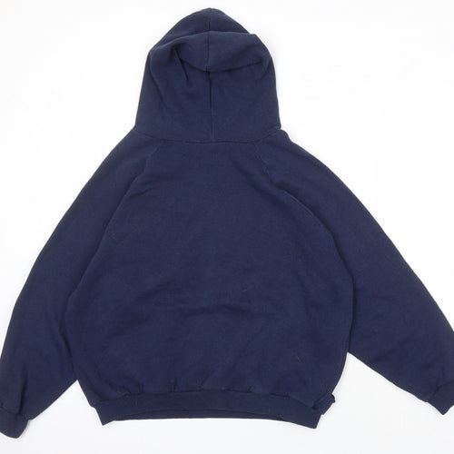 JSW Womens Blue Polyester Pullover Hoodie Size L