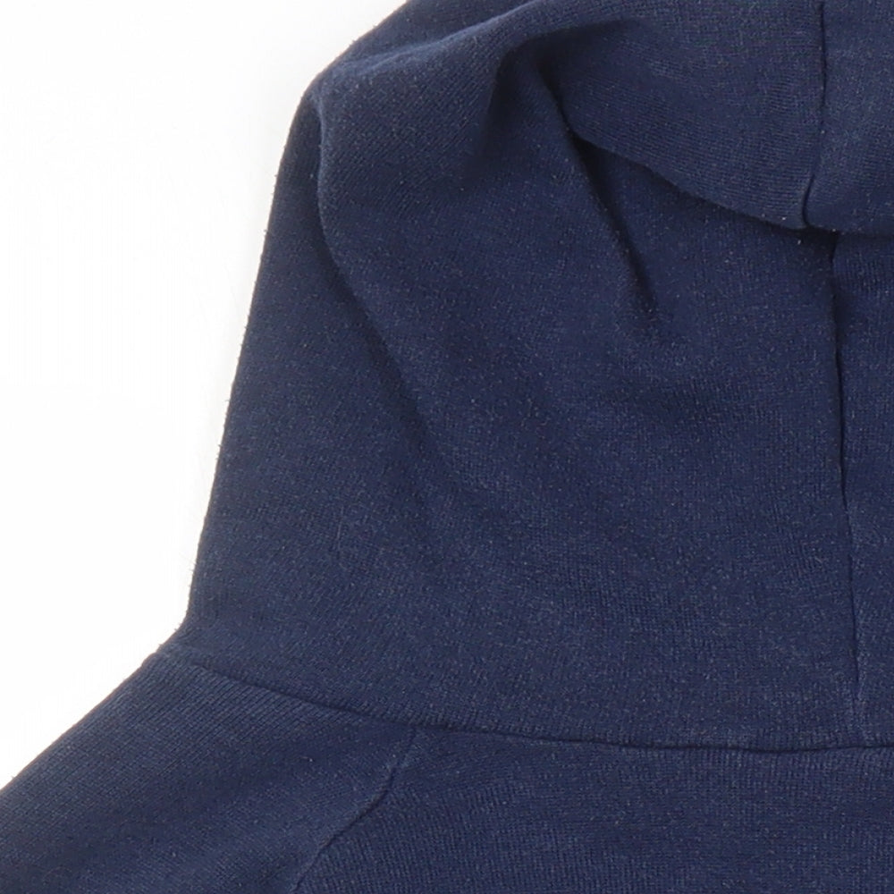 JSW Womens Blue Polyester Pullover Hoodie Size L