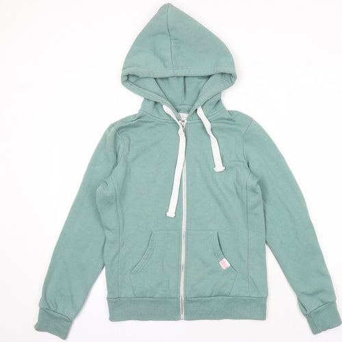 Urban Look Womens Green Polyester Full Zip Hoodie Size L Zip