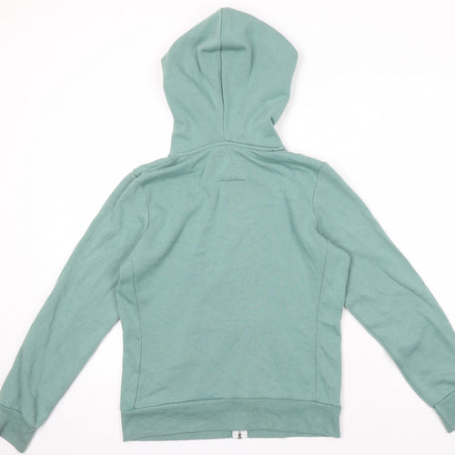 Urban Look Womens Green Polyester Full Zip Hoodie Size L Zip
