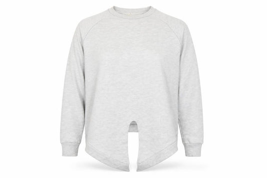 Front view of Next women’s grey polyester pullover sweatshirt, size UK 10