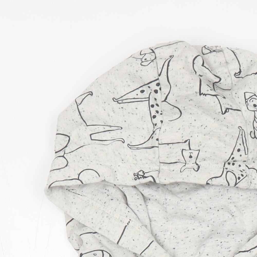 NEXT Girls Grey Geometric Polyester Pullover Hoodie Size 10 Years - Dogs