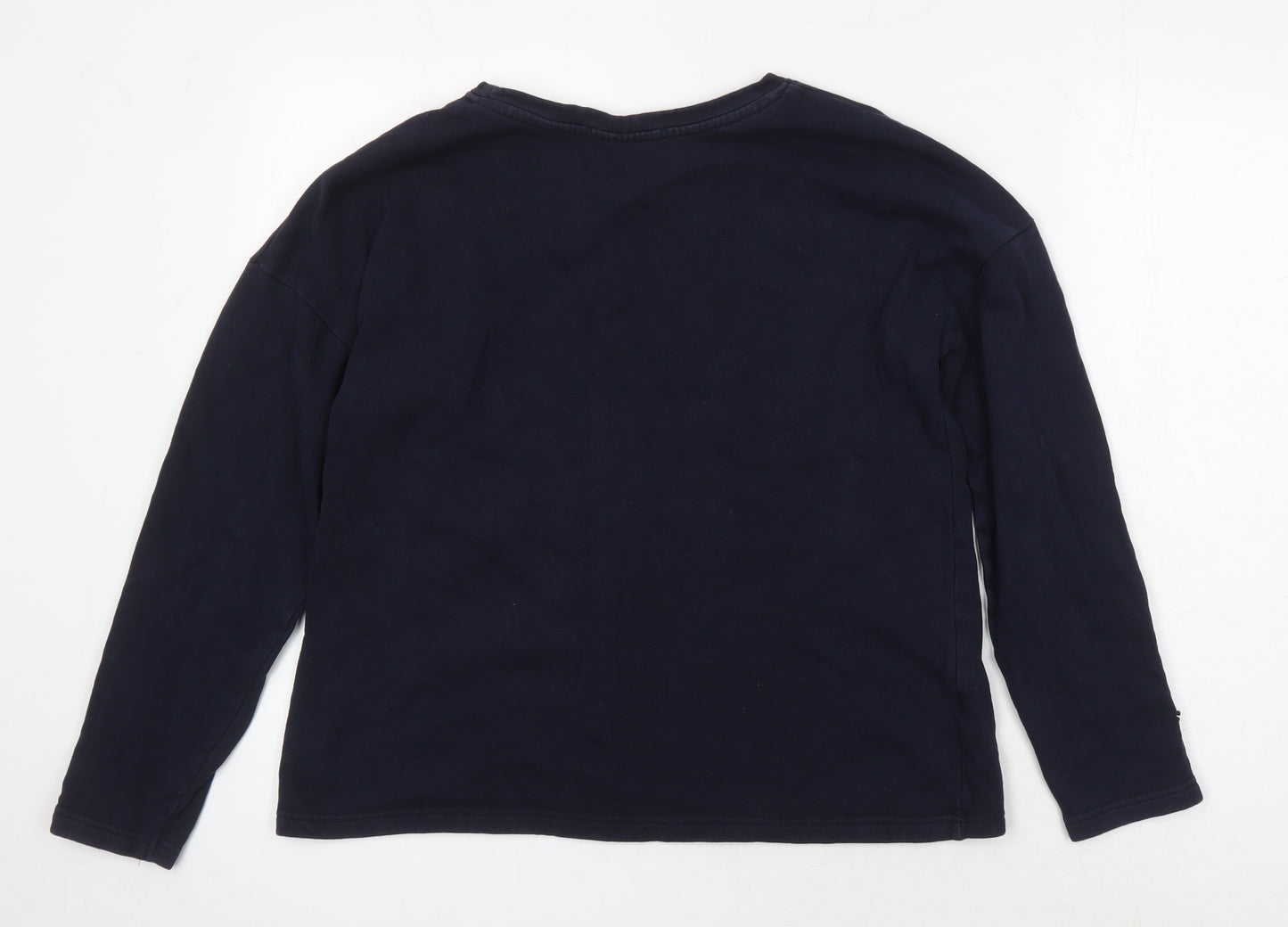Mango Womens Blue Polyester Pullover Sweatshirt Size S