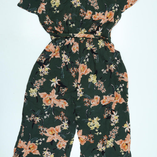 Dorothy Perkins Womens Multicoloured Floral Polyester Jumpsuit One-Piece Size 10 L18 in