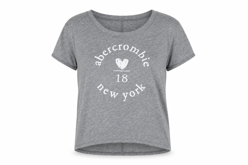Ambercombe & finch Womens Grey Cotton Basic T-Shirt Size 10 Boat Neck