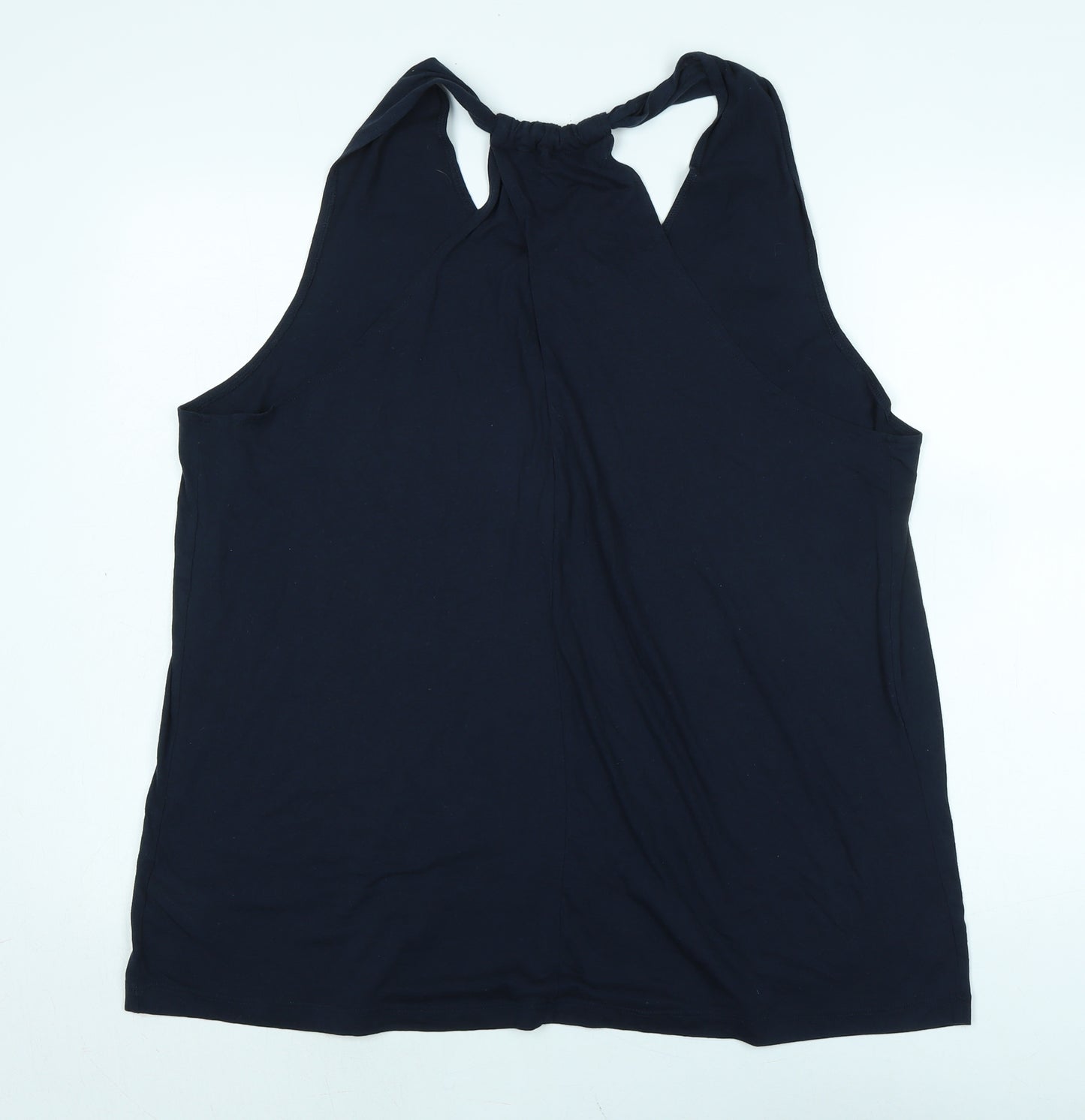 NEXT Womens Blue Cotton Basic Tank Size 2XL Scoop Neck