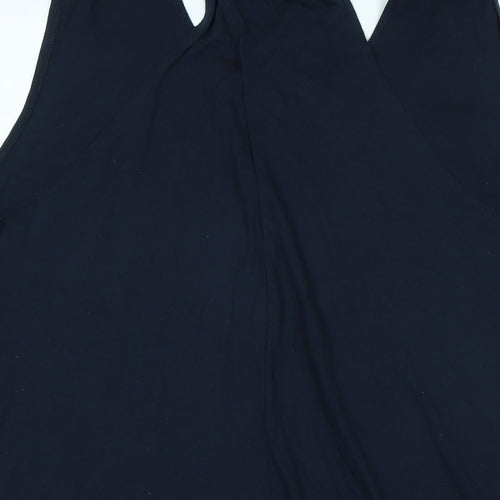 NEXT Womens Blue Cotton Basic Tank Size 2XL Scoop Neck
