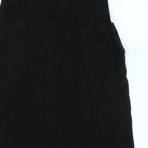 gothicana Womens Black Cotton Tunic Tank Size M Crew Neck
