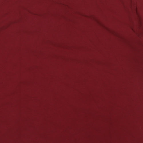 Pierre Carden Mens Red Cotton T-Shirt Size S Collared