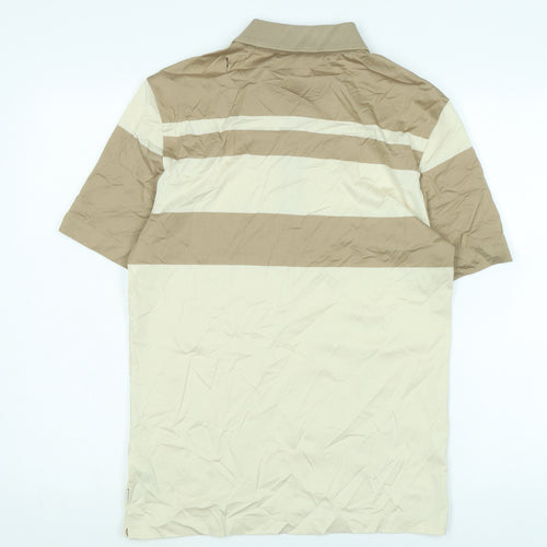 Autograph Mens Beige Cotton T-Shirt Size S Collared