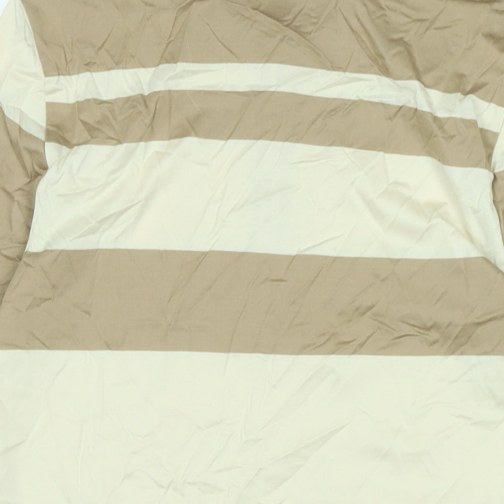 Autograph Mens Beige Cotton T-Shirt Size S Collared