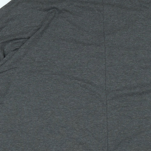 ORIGINAL ESSENTIALS Womens Grey Cotton Ringer T-Shirt Size 20 Boat Neck