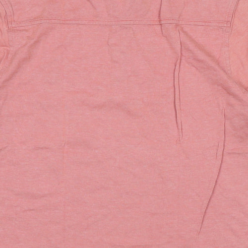 Jeffrey Banks Mens Pink Cotton T-Shirt Size M Collared
