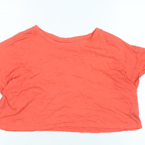 H&M Womens Pink Cotton Basic T-Shirt Size XS Scoop Neck