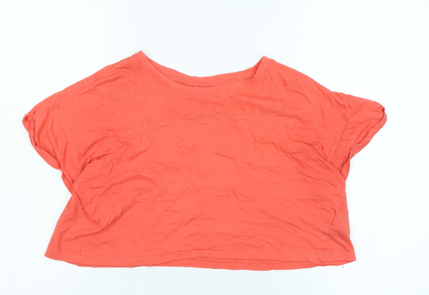 H&M Womens Pink Cotton Basic T-Shirt Size XS Scoop Neck