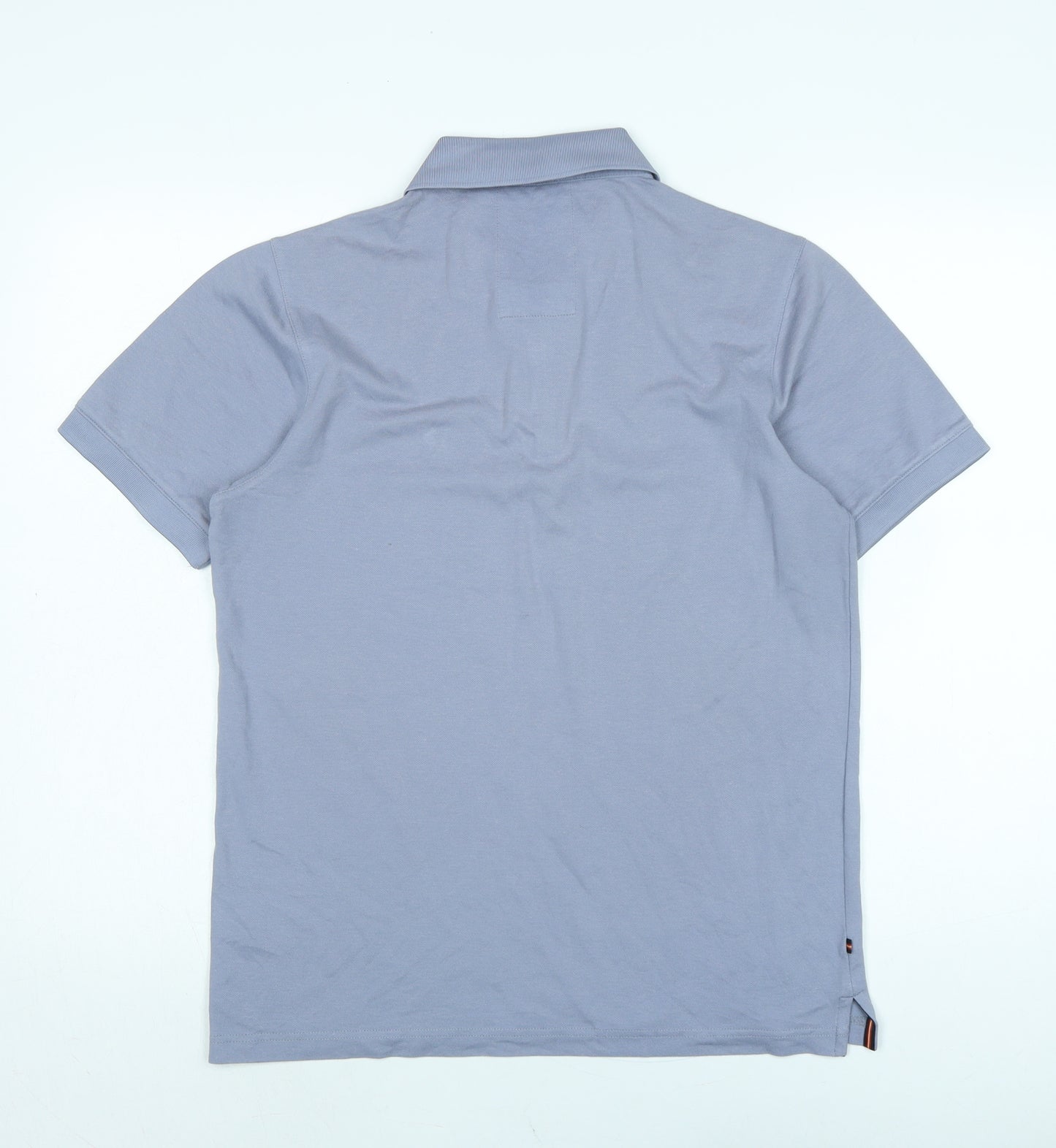 Luke Mens Blue Cotton Polo Size S Collared