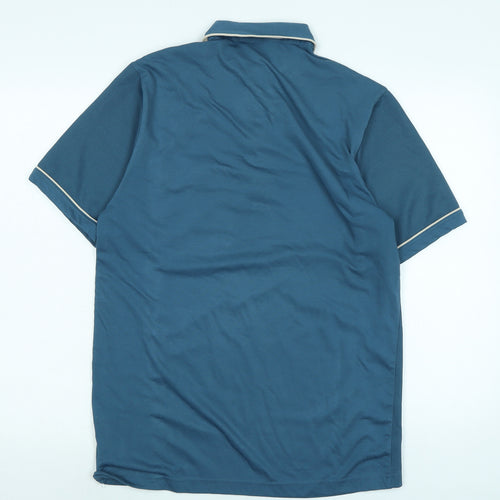 carabou Womens Blue Cotton Basic Polo Size M Collared