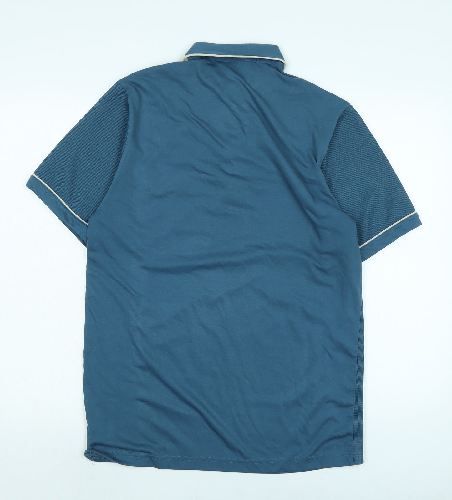 carabou Womens Blue Cotton Basic Polo Size M Collared