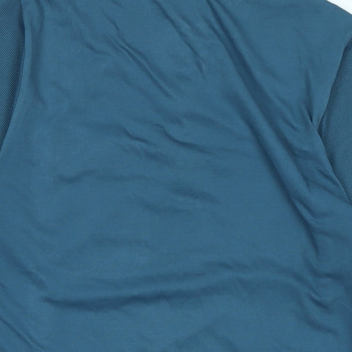 carabou Womens Blue Cotton Basic Polo Size M Collared