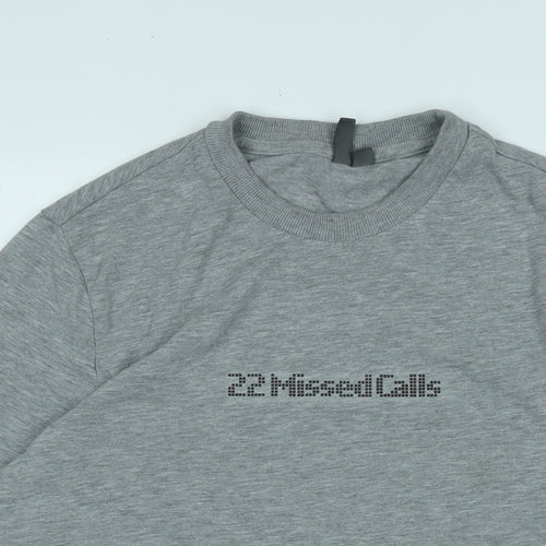 ASOS Mens Grey Cotton T-Shirt Size M Crew Neck