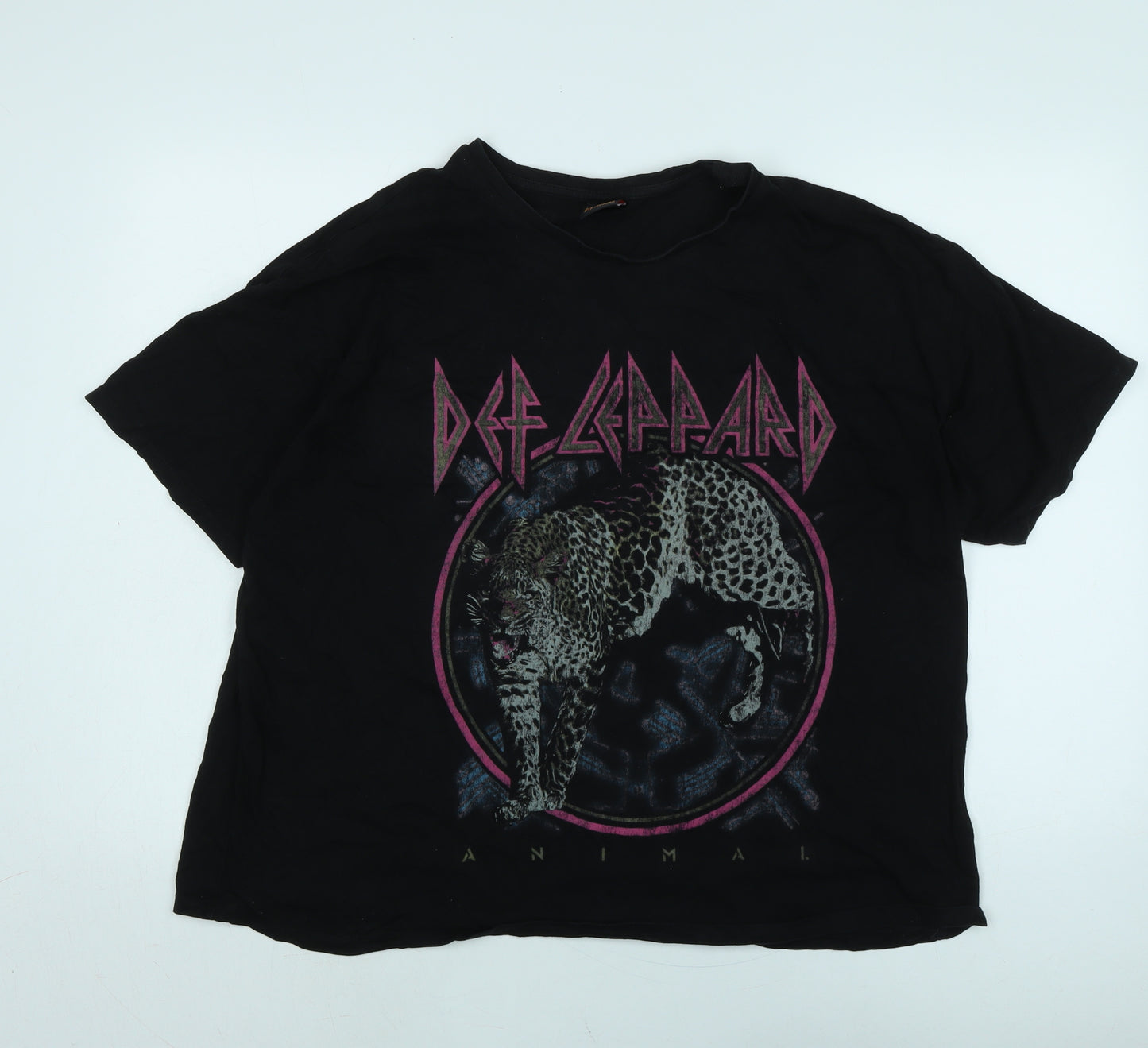 TU Womens Black Cotton Basic T-Shirt Size 20 Crew Neck