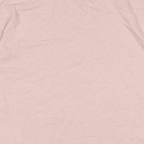 Topshop Womens Pink Cotton Basic T-Shirt Size M Crew Neck