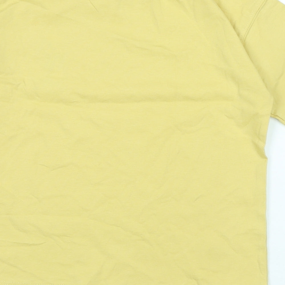 Zara Boys White Cotton Basic Polo Size 6-7 Years Crew Neck