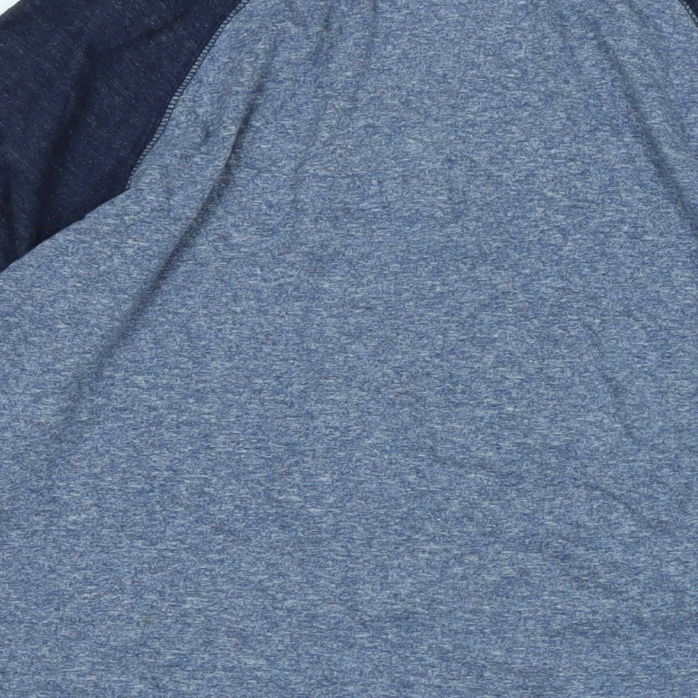 Superdry Mens Blue Cotton T-Shirt Size S Crew Neck