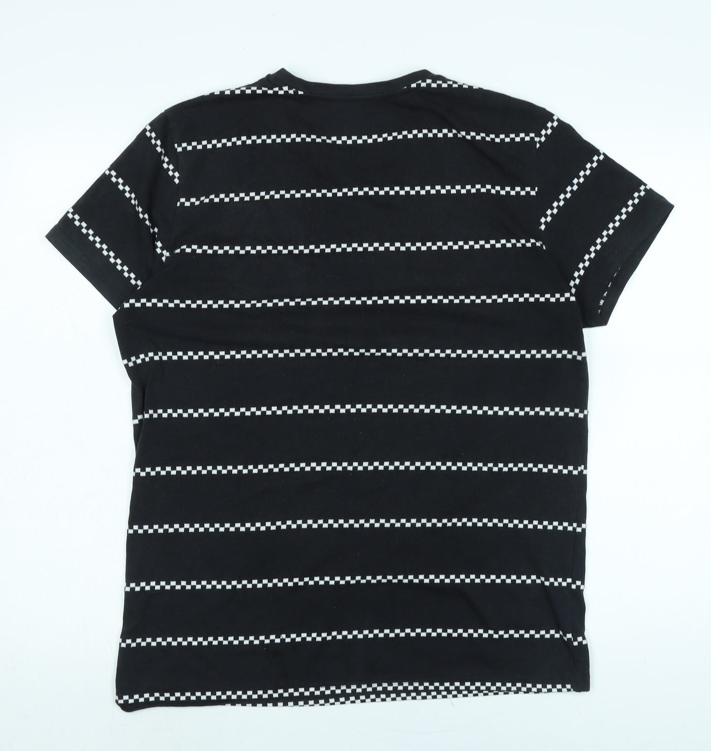 quidado con el pero Womens Black Cotton Basic T-Shirt Size M Crew Neck