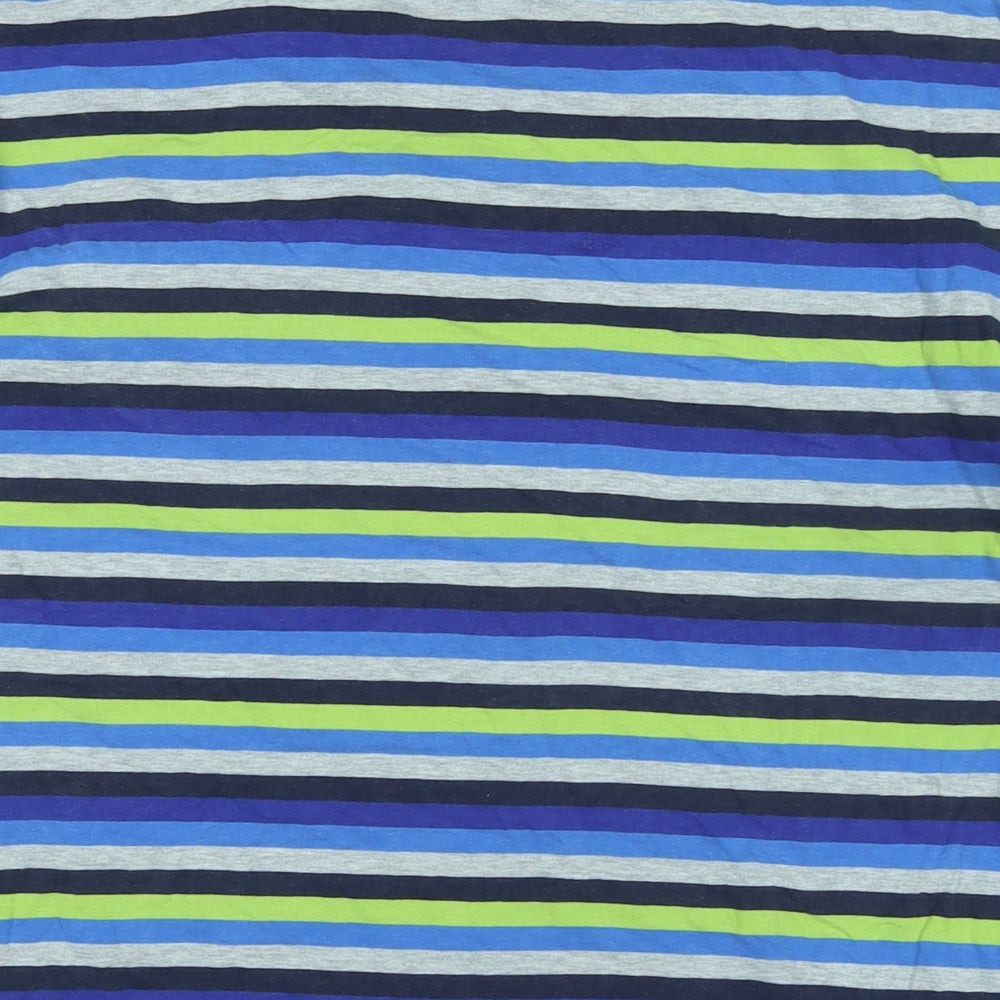 Joules Womens Multicoloured Striped Cotton Basic T-Shirt Size L Crew Neck