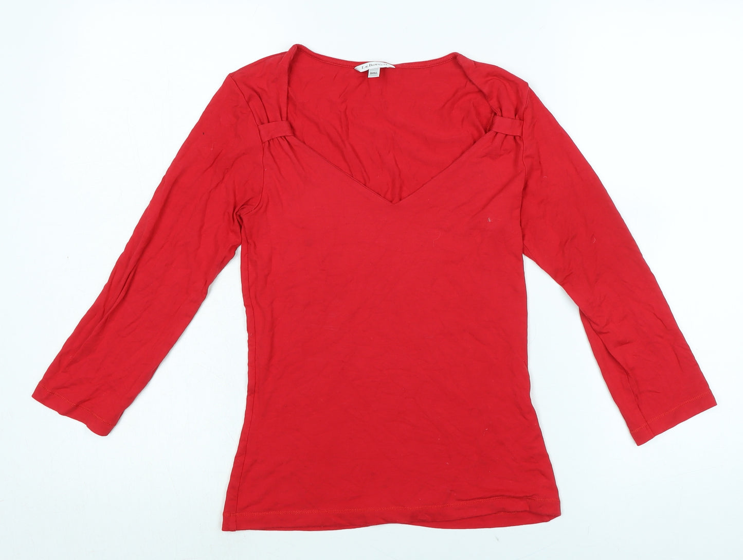 Lk. Bennet Womens Red Cotton Basic T-Shirt One Size Sweetheart