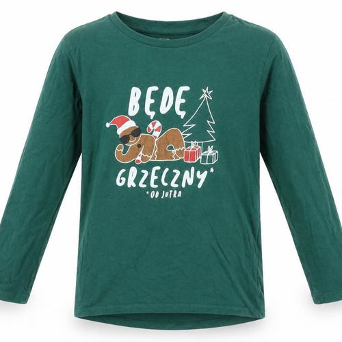 Cool Club Boys Green Cotton Pullover T-Shirt Size 8 Years Crew Neck