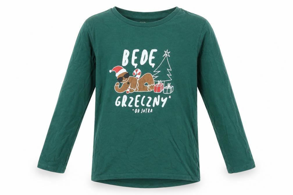 Cool Club Boys Green Cotton Pullover T-Shirt Size 8 Years Crew Neck